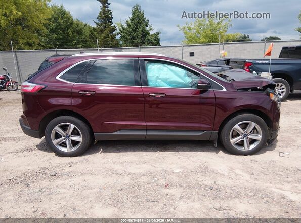 2FMPK4K93KBC08723 2019 FORD EDGE Burgundy Widok wnętrza 360 stopni