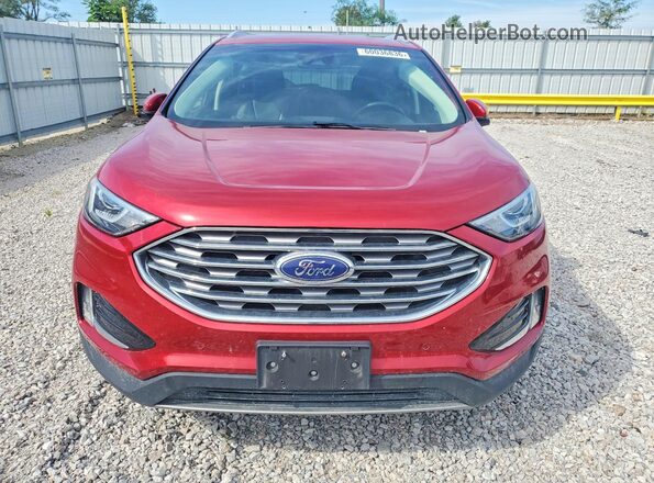 2FMPK4K93LBA11472 2020 FORD EDGE Maroon Widok z przodu