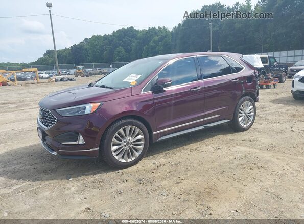 2FMPK4K93NBA67379 2022 FORD EDGE Burgundy Передня ліва чверть