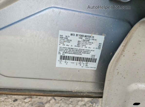2FMPK4K93PBA45336 2023 FORD EDGE Silver Widok komory silnika