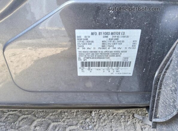 2FMPK4K93RBA93129 2024 FORD EDGE Серый Вид спереди