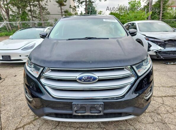 2FMPK4K94JBB80526 2018 FORD EDGE Black Front view