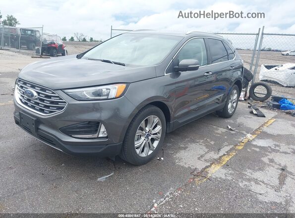 2FMPK4K94KBB01504 2019 FORD EDGE Gray Vista tres cuartos delantera izquierda