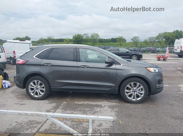 2FMPK4K94KBB01504 2019 FORD EDGE Gray Vista interior trasera