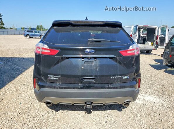 2FMPK4K94KBB76722 2019 FORD EDGE Черный Вид сзади