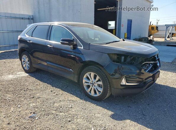 2FMPK4K94KBB76722 2019 FORD EDGE Черный Передняя правая четверть