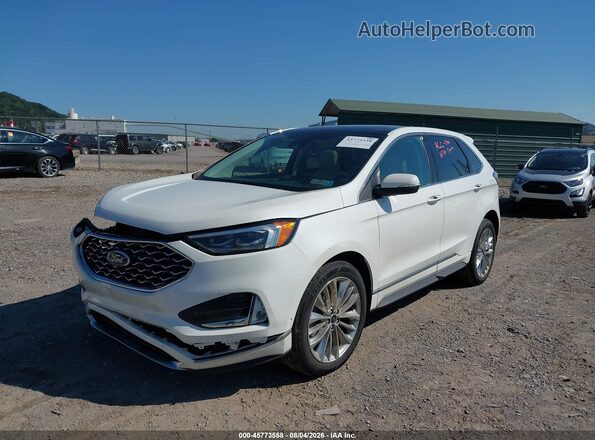 2FMPK4K94NBA85549 2022 FORD EDGE White Vista tres cuartos delantera izquierda
