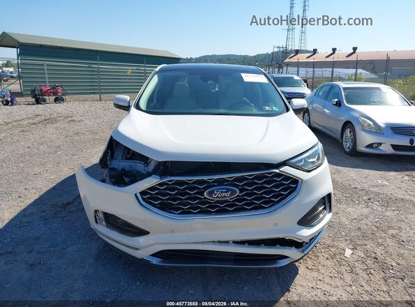 2FMPK4K94NBA85549 2022 FORD EDGE White Vista del cuadro de instrumentos