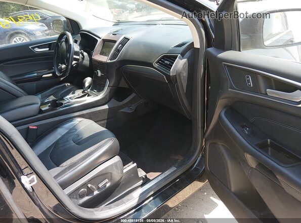 2FMPK4K95HBB76284 2017 FORD EDGE Black Widok wnętrza z przodu