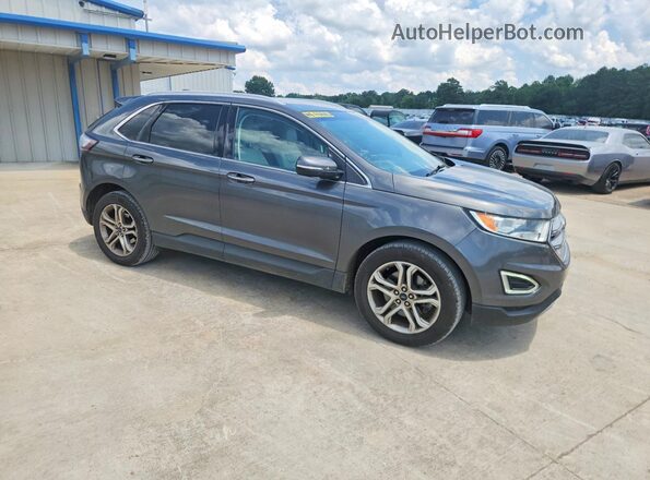 2FMPK4K95HBC17349 2017 FORD EDGE Gray Przód prawy