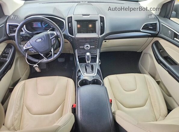 2FMPK4K95HBC17349 2017 FORD EDGE Gray Widok deski rozdzielczej