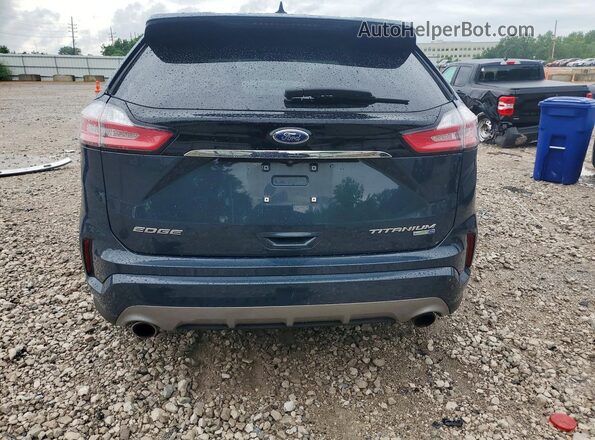 2FMPK4K95KBB41283 2019 FORD EDGE Blue Вид ззаду