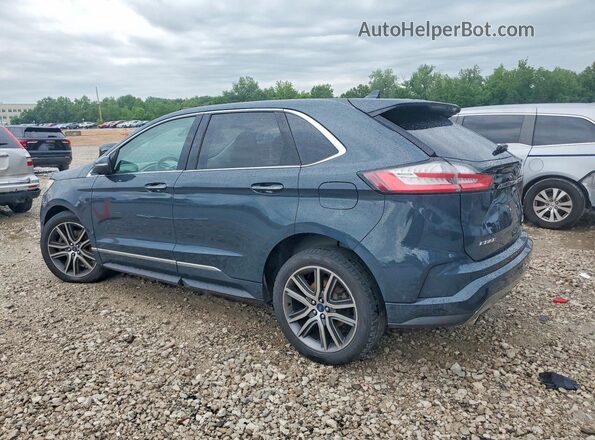 2FMPK4K95KBB41283 2019 FORD EDGE Blue Задня ліва чверть