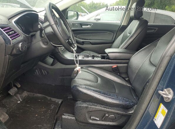 2FMPK4K95KBB41283 2019 FORD EDGE Blue Вид салону спереду