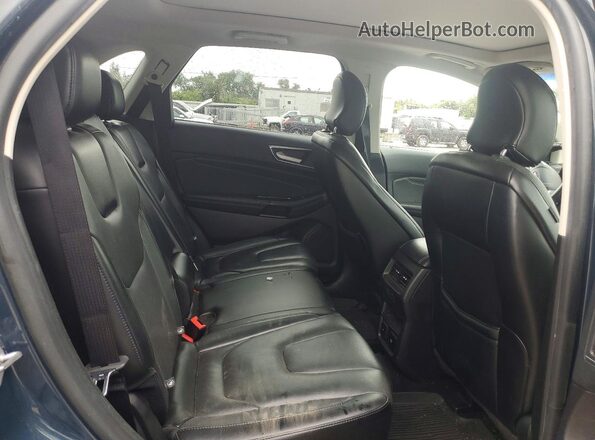 2FMPK4K95KBB41283 2019 FORD EDGE Blue Вид задніх сидінь