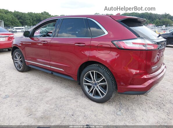 2FMPK4K95KBC47734 2019 FORD EDGE Burgundy Հետևի ձախ