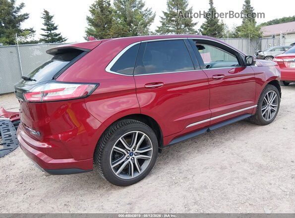 2FMPK4K95KBC47734 2019 FORD EDGE Burgundy Հետևի աջ