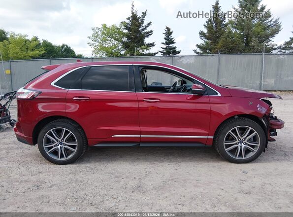 2FMPK4K95KBC47734 2019 FORD EDGE Burgundy Սալոնի 360 աստիճան տեսք