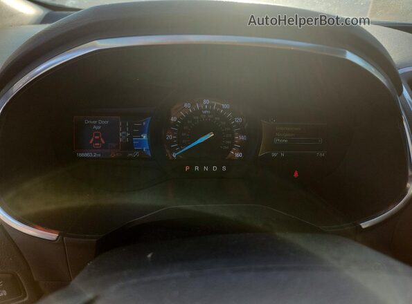 2FMPK4K95LBB53242 2020 FORD EDGE Black Vista del cuadro de instrumentos