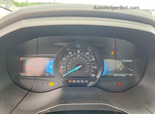 2FMPK4K95NBA18314 2022 FORD EDGE Blue Вид щитка приладів