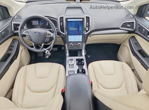 2FMPK4K95NBA18314 2022 FORD EDGE Blue Вид панелі приладів