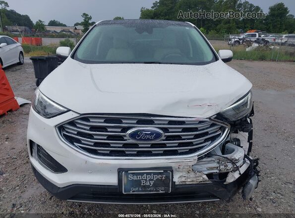 2FMPK4K95NBB00057 2022 FORD EDGE White Vista del cuadro de instrumentos