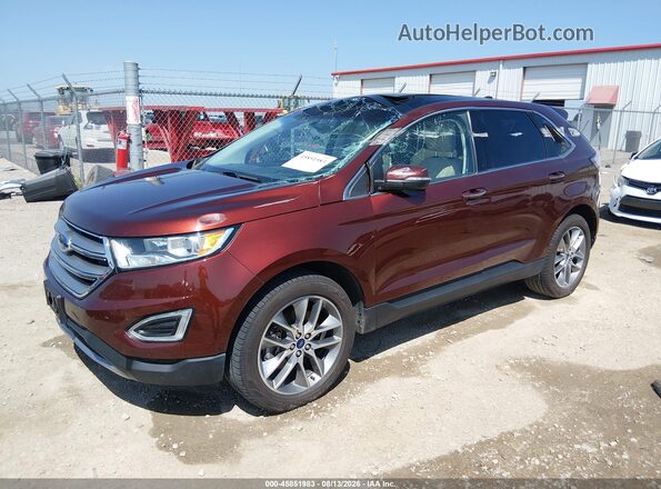 2FMPK4K96GBB88636 2016 FORD EDGE Red Front left