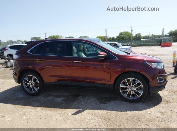 2FMPK4K96GBB88636 2016 FORD EDGE Red Rear interior view
