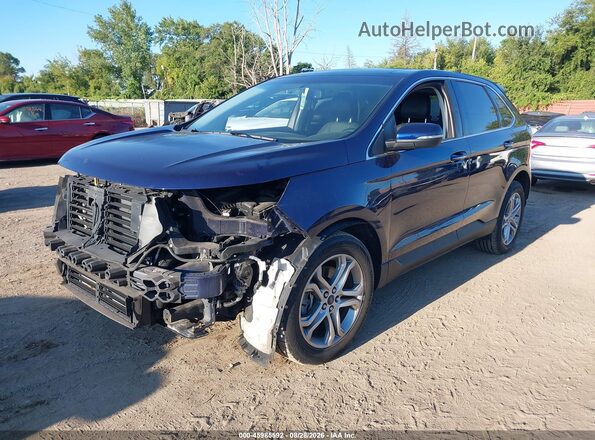2FMPK4K96GBC57714 2016 FORD EDGE Blue წინა მარცხენა ხედი სამი მეოთხედიდან