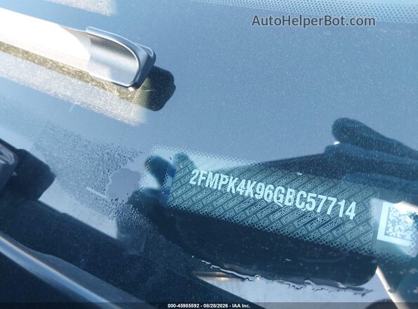 2FMPK4K96GBC57714 2016 FORD EDGE Blue ძრავის განყოფილების ხედი