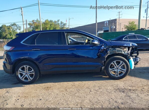 2FMPK4K96GBC57714 2016 FORD EDGE Blue უკანა სალონის ხედი