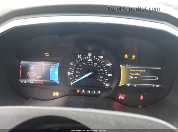 2FMPK4K96HBB58442 2017 FORD EDGE Black Widok tylnych siedzeń