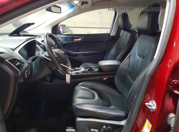 2FMPK4K96JBB67275 2018 FORD EDGE Red Widok wnętrza z przodu