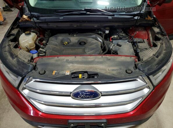 2FMPK4K96JBB67275 2018 FORD EDGE Red Widok komory silnika