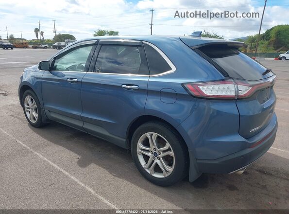 2FMPK4K96JBB75490 2018 FORD EDGE Blue Tył lewy
