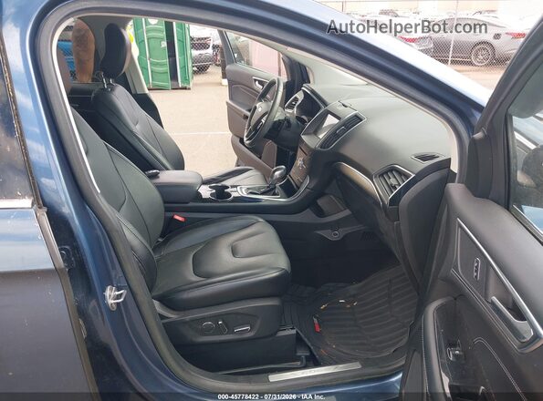 2FMPK4K96JBB75490 2018 FORD EDGE Blue Widok wnętrza z przodu