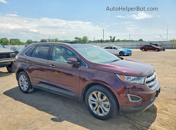2FMPK4K96JBC06656 2018 FORD EDGE Burgundy წინა მარჯვენა