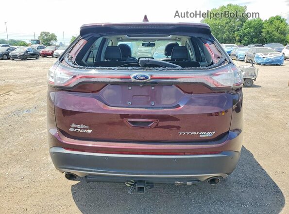 2FMPK4K96JBC06656 2018 FORD EDGE Burgundy უკანა ხედი