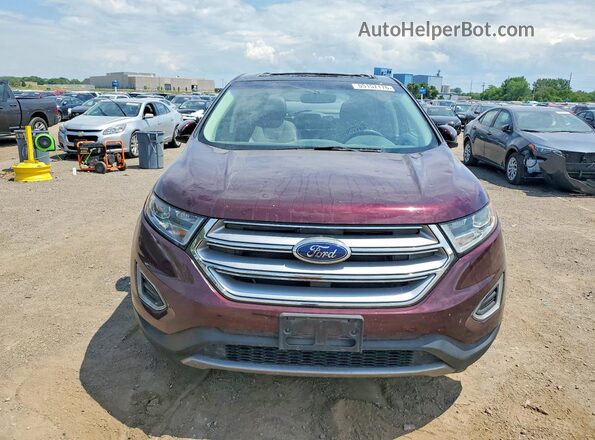2FMPK4K96JBC06656 2018 FORD EDGE Burgundy წინა ხედი