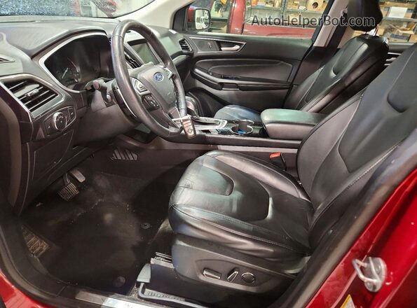 2FMPK4K96JBC16247 2018 FORD EDGE Burgundy Vista interior delantera