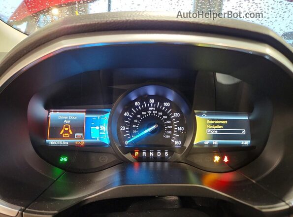 2FMPK4K96JBC16247 2018 FORD EDGE Burgundy Vista del cuadro de instrumentos