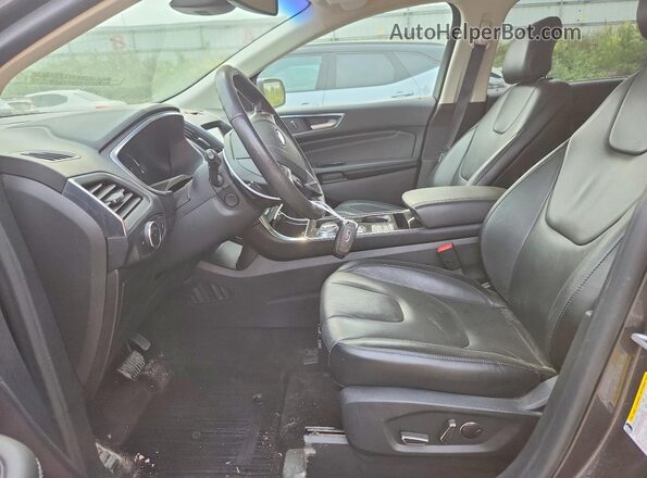 2FMPK4K96KBC61349 2019 FORD EDGE Gray Widok wnętrza z przodu
