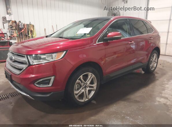 2FMPK4K97GBC52523 2016 FORD EDGE Red Przód lewy