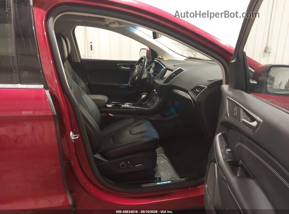 2FMPK4K97GBC52523 2016 FORD EDGE Red Widok wnętrza z przodu