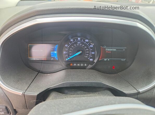 2FMPK4K97KBB56058 2019 FORD EDGE Gray Widok zestawu wskaźników