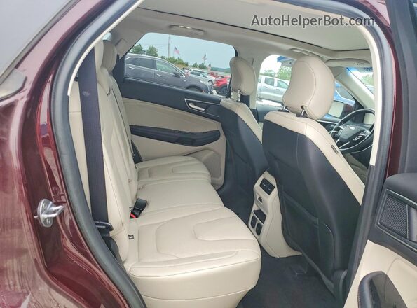 2FMPK4K97KBB80067 2019 FORD EDGE Burgundy Вид задньої частини салону