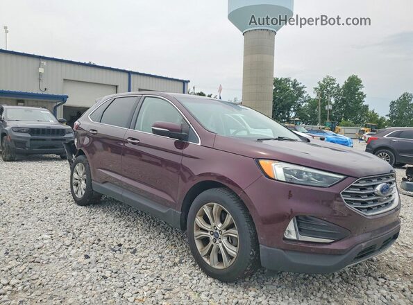 2FMPK4K97KBB80067 2019 FORD EDGE Burgundy Передня права чверть