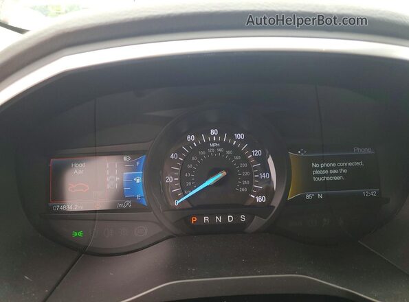 2FMPK4K97KBB80067 2019 FORD EDGE Burgundy Вид щитка приладів