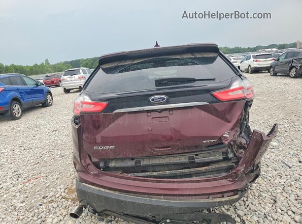 2FMPK4K97KBB80067 2019 FORD EDGE Burgundy Вид ззаду