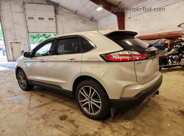2FMPK4K97KBB84605 2019 FORD EDGE Silver Trasero izquierdo